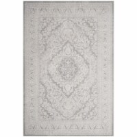 Safavieh RFT668G-4 Reflection Power Loomed Rectangle Rug, Light Grey & Cream - 4 x 6 ft.