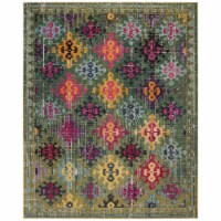 SAFAVIEH Monaco Collection MNC244G Green / Multi Rug 8' X 10'