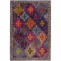 SAFAVIEH Monaco Collection MNC244P Purple / Multi Rug 4' X 5'-7