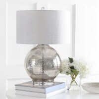 SAFAVIEH Adalius Glass Table Lamp | Silver |