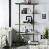Safavieh ETG6202B Francis 5 Tier Etagere, French Silver & Clear