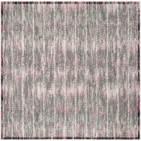 SAFAVIEH Skyler Collection SKY194P Grey / Pink Rug 6'-7 X 6'-7 Square