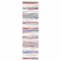 SAFAVIEH Rag Rug RAR126G Handwoven Ivory / Multi Rug 2' 3 x 12'