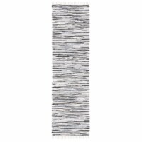 Safavieh RAR129Q-27 2 ft.-3 in. x 7 ft. Rag Rug Hand Woven Runner Area Rug, Black & Multi-Col