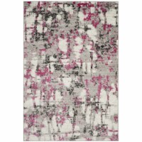 SAFAVIEH Skyler Collection SKY193P Grey / Pink Rug 5'-1 X 7'-6