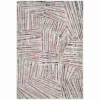 SAFAVIEH Skyler Collection SKY191P Grey / Pink Rug 5'-1 X 7'-6