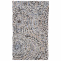 SAFAVIEH Cape Cod CAP603A Handwoven Natural / Denim Rug 3' x 5'