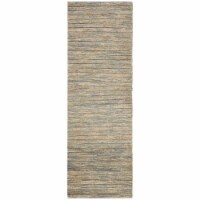 SAFAVIEH Organic ORG704A Handwoven Blue / Natural Rug 2' 6  x 8'