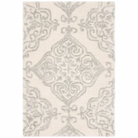 Safavieh GLM568C-2 Glamour Hand Tufted Accent Rug, Ivory & Silver - 2 x 3 ft.