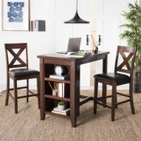 Safavieh DNS9203A Everest Pub Set, Mahogany - 3 Piece