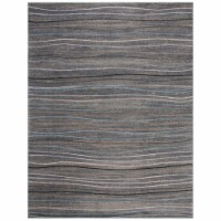 Safavieh AMS111G-7 Amsterdam Power Loomed Medium Rectangular Area Rug, Silver & Beige - 6 ft.