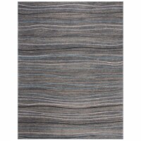 Safavieh AMS111G-9 Amsterdam Power Loomed Large Rectangular Area Rug, Silver & Beige - 9 x 12