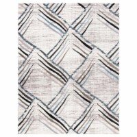 SAFAVIEH Amsterdam Collection AMS112A Cream/Charcoal Rug 9' X 12'