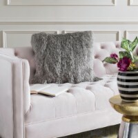 Safavieh Chic Shag Pillow - Silver