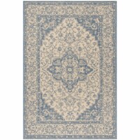 Safavieh LND137N-5 5 ft. 1 in. x 7 ft. 6 in. Rectangle Linden 100 Contemporary Area Rug - Cre
