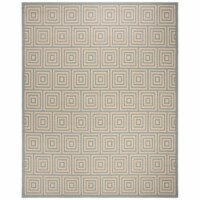 Safavieh LND173L-8 8 x 10 ft. Linden 100 Contemporary Rectangular Area Rug, Cream & Aqua
