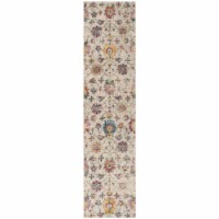 Safavieh MER107A Merlot 100 Cream / Multi ivory / light grey 2' x 8' runner
