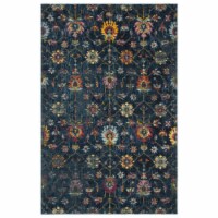 Safavieh MER107N Merlot 100 Navy / Multi grey ivory / dark grey 9' x 12' rectangle