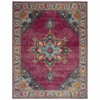 SAFAVIEH Merlot Collection MER108R Fuchsia / Multi Rug 8'X10'