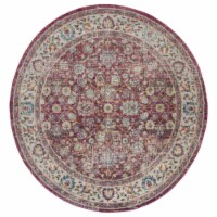Safavieh MER196Q-7R 6 ft. 7 in. x 6 ft. 7 in. Traditional Merlot 100 Power Loom Area Rug, Red