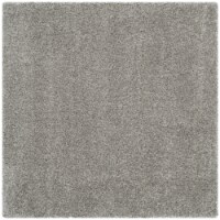 Safavieh SG151-7575-5SQ 5 ft. 3 in. x 5 ft. 3 in. Contemporary Shag Power Loom Area Rug, Silv