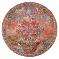 SAFAVIEH Crystal CRS502A Orange / Light Blue Rug 5' round