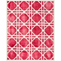 SAFAVIEH DDY721Q Dip Dye Ivory / Red 2' x 3'
