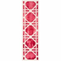 SAFAVIEH DDY721Q Dip Dye Ivory / Red 2' 3 x 8'