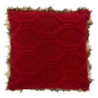 Safavieh Luccia Faux Fur Pillow - Red
