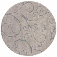Safavieh SG455-1160-7R 6 ft. 7 in. x 6 ft. 7 in. Contemporary Shag Power Loomed Area Rug, Cre