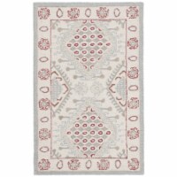 Safavieh MLP511Q-24 Micro-Loop 500 2 ft. - 6 in. x 4 ft. Rectangle Area Rug - Ivory & Red