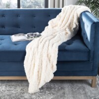 Safavieh Pebbles Throw Blanket - Creme