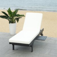 Safavieh Newport Patio Chaise Lounge in Black and White