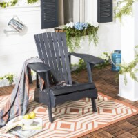 SAFAVIEH Outdoor Collection Mopani Chair Dark Slate Grey