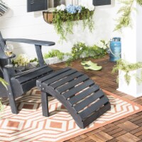 Safavieh PAT6701K Mopani Ottoman, Dark Slate Gray