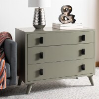 SAFAVIEH Blaize 3-Drawer Chest Dark Grey / Black