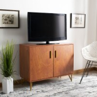 SAFAVIEH Pine 2-Door Modular TV Unit Natural / Gold