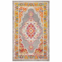 Safavieh PHX158T-3 3 x 5 ft. Phoenix Collection Traditional Rectangle Power Loomed Rug, Orang