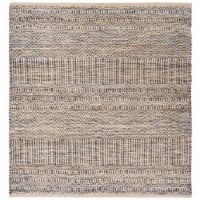 Safavieh CAP309N-6SQ 6 x 6 ft. Cape Cod Collection Global Square Hand Woven Rug, Navy & Natur