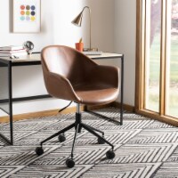 SAFAVIEH Ember Office Chair Cognac / Black