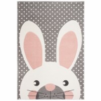 SAFAVIEH Carousel Kids Collection CRK168P Pink / Grey Rug 5'-3 X 7'-6