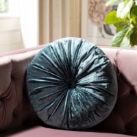 Caramia Pillow 15" x 15" in Smoke Blue Perspective: Main