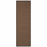 SAFAVIEH Natural Fiber Collection NF131C Brown/Brown Rug 2' 6  x 12'