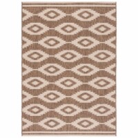 Safavieh BHS171A-5 Beach House Power Loomed Medium Rectangle Area Rug, Cream & Beige - 5 ft.-