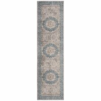 SAFAVIEH Sofia Collection SOF365A Light Grey / Blue Rug 2' 2  x 16'