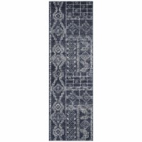 SAFAVIEH Adirondack Collection ADR206N Navy / Silver Rug 2' 6 x 8'