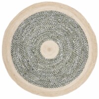 Safavieh CAP210Y-6R 6 x 6 ft. Cape Cod Collection Global Round Hand Woven Rug - Green & Natur