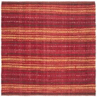 Safavieh NF202Q-6SQ Natural Fiber Bohemian Square Rugs, Red & Gold - 6 x 6 ft.