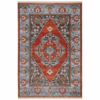 SAFAVIEH Vintage Persian VTP482P Rust / Blue Rug 5' X 7'-6