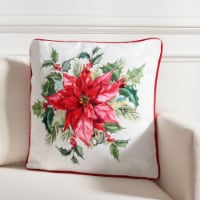 Safavieh Gwendolen Square Pillow - Beige / Red